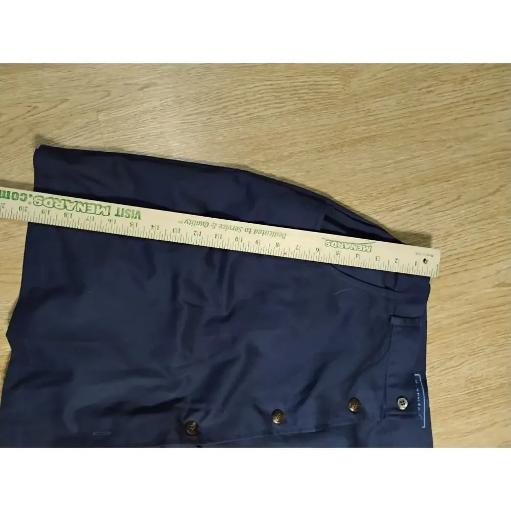Karen & Scott A-Line Skort Womens 1 Navy Blue Cotton Stretch Lined Preppy
